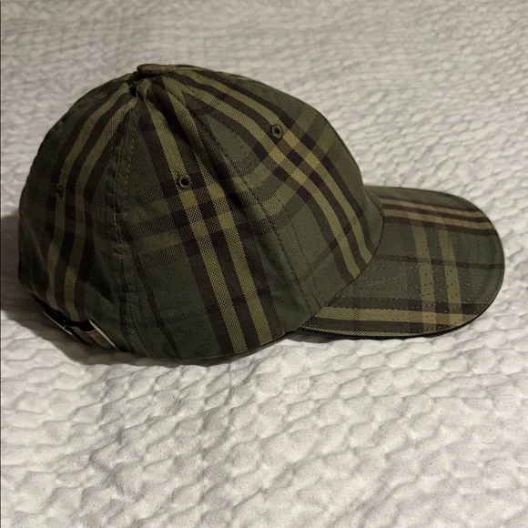 Authentic Burberry Olive and Brown Plaid Cap - Picture 10 of 16